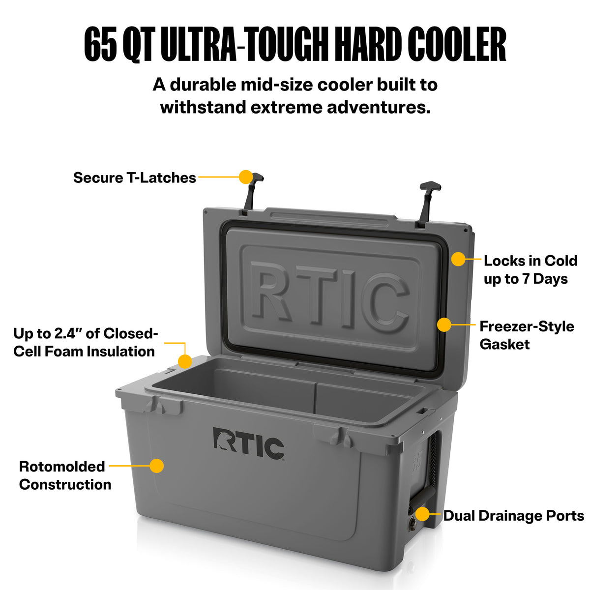 65 QT Ultra-Tough Cooler image 8